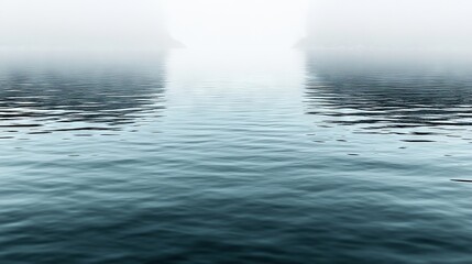 misty morning in the sea