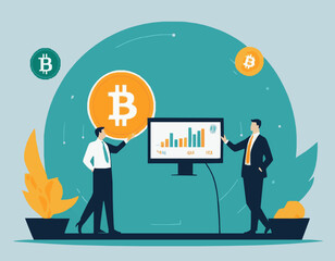 Cryptocurrency Investment Strategies Vector Illustration