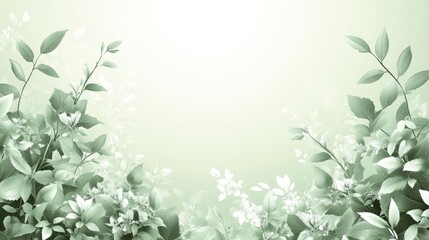 floral background with grass