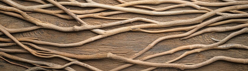 Obraz premium Intricate patterns of twisted root structures.