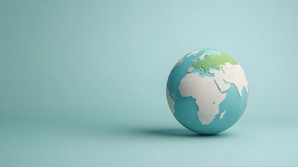 Balanced Globe:A 3D Digital of the World's Continents and Oceans