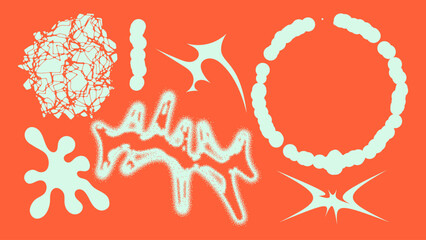 Abstract vector shapes in vibrant colors showcasing fluid, organic design elements. © vanzyst