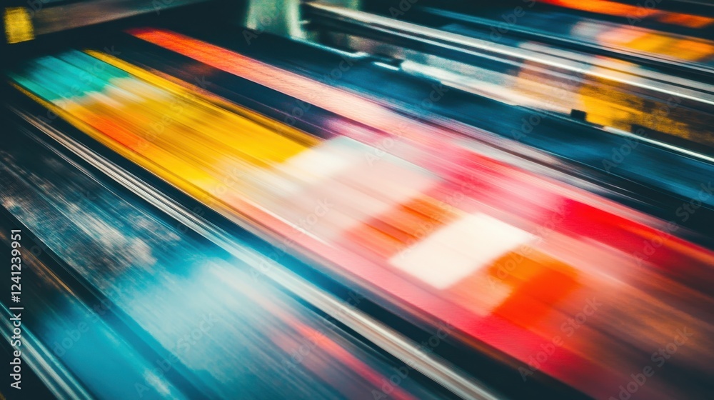 Canvas Prints colorful abstract motion blur of paintings on a canvas surface