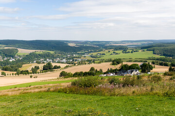 Obraz premium Blick vom Schwartenberg im Erzgebirge 