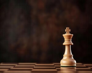Leader making a bold move on a chessboard, symbolizing risktaking and strategic leadership