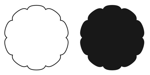 Aesthetic round label elements 