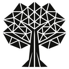 abstract geometric tree shapes