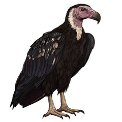 Fototapeta premium Vulture bird on white background