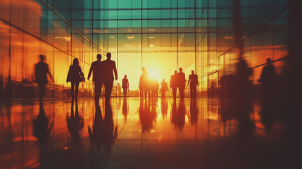 abstract professional business team people connection of line from nail node to node on Smart digital cityscap and skyline background , Innovation networking concept