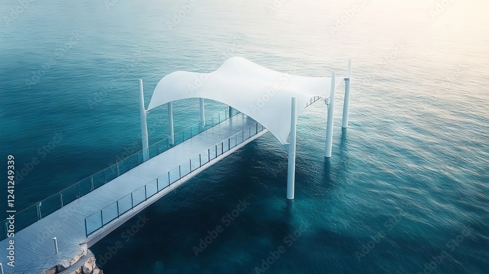 Poster pier in the sea