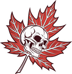 skull with wings and flowers