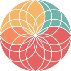 Obraz premium Set Of Different Color Fill Round Shape Palette