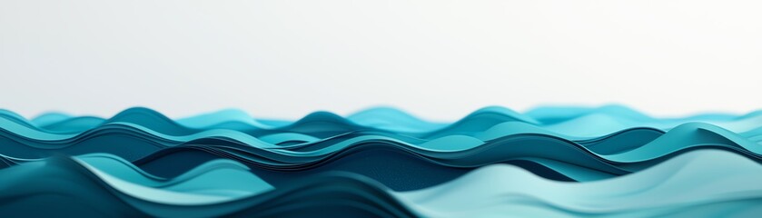 Obraz premium Serene waves reflecting tranquil blue tones.