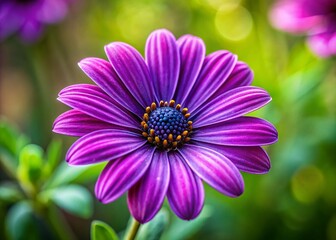 Obraz premium Vibrant Purple Flower Close-up, Rule of Thirds Composition