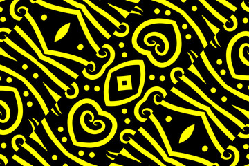 batik ethnic dayak ornament for wallpaper ads background or textile pattern	