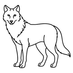 Minimalist Wolf Line Art Vector Design