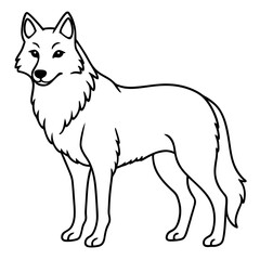 Minimalist Wolf Line Art Vector Design