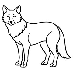 Minimalist Wolf Line Art Vector Design