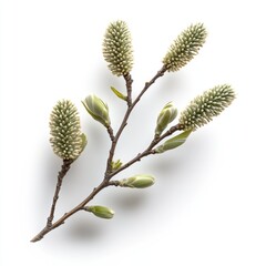 Bunch of Dry Branches with Blossoms