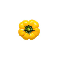 Fresh Yellow Bell Pepper on Black Background for Culinary Use