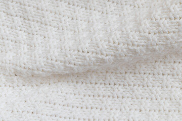 white textured knitted fabric background