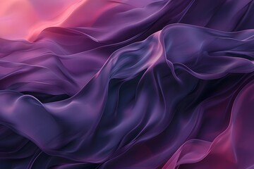 Obraz premium Illustration of An elegant abstract gradient, transitioning from soft blush pink to deep royal purple, with smooth, flowing curves and a sophisticated aesthetic. Ai Generate. 
