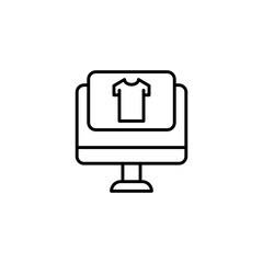 Online clothes shopping icons vector icon design