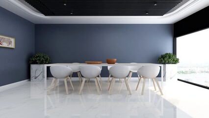 modern office meeting room for company wall logo mockup