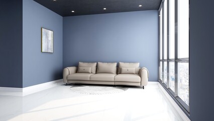 modern office lobby waiting room for company logo mockup