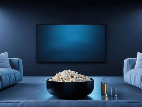 Augmented reality streaming overlay transforming an ordinary room into an immersive cinema experience