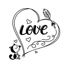 Valentine Day Typography T-shirt Design