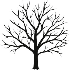 silhouette vector of a bare branches