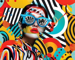 Illustration of Cluttercore: Embracing maximalism, this trend features bold colors, thick strokes, and overlapping graphics, perfect for fashion brands and design agencies aiming to stand out.