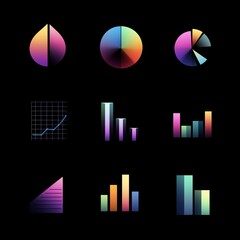 グラフのアイコン素材