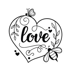 Valentine Day Typography T-shirt Design