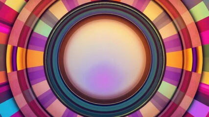 Fototapeta premium Circular transition design with vibrant colors blending together seamlessly in a captivating display, vibrant, dynamic