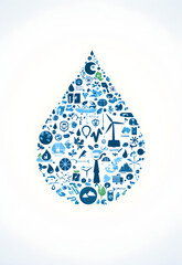 Obraz premium World Water Day, Celebrating the Importance of Water. AI generative.