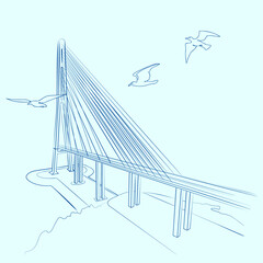 Bridge Line Art