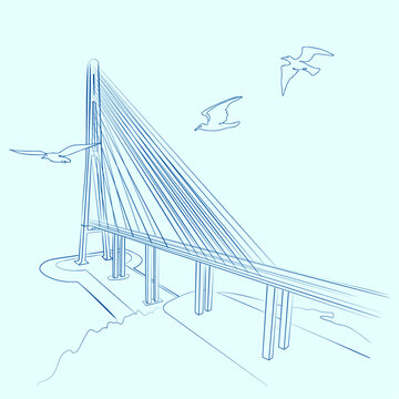 Bridge Line Art