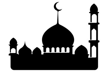 Mosque silhouette icon vector illustration
