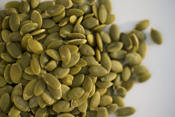 Closeup of pumpkin seeds