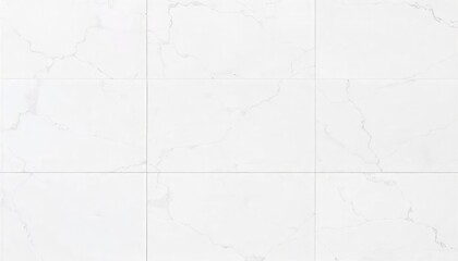 Fototapeta premium White Marble Tile Texture: A seamless, high-resolution image of a white marble tile surface with subtle gray veining, ideal for showcasing a sleek and modern aesthetic.