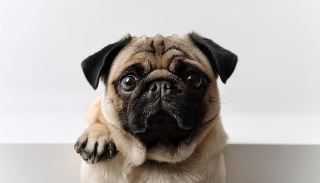 pug mendacity on white heritage