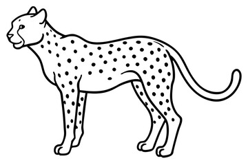 One-Line Cheetah Elegant Vector Design