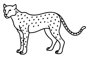 One-Line Cheetah Elegant Vector Design