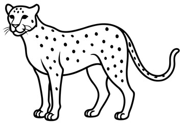 One-Line Cheetah Elegant Vector Design