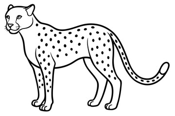One-Line Cheetah Elegant Vector Design