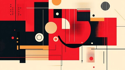 Obraz premium Abstract geometric shapes composition (2)