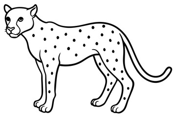 One-Line Cheetah Elegant Vector Design