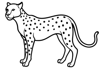 One-Line Cheetah Elegant Vector Design